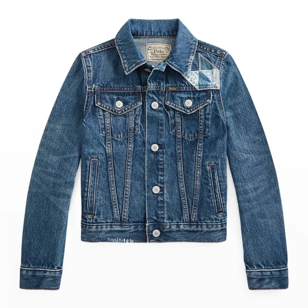 Ralph Lauren girls Childrenswear Patchwork Star Denim Jacket